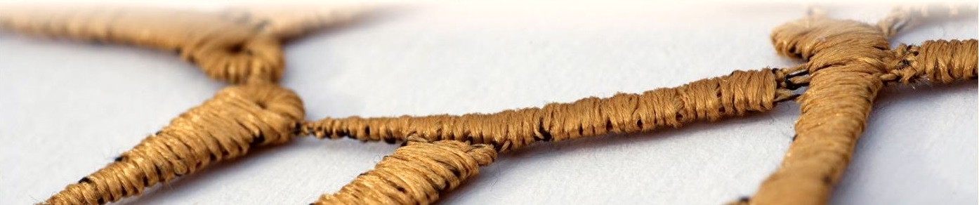 gestickte Luft-Spitze – auch Macramé-Stickerei genannt – als dekoratives Element der Raumgestaltung